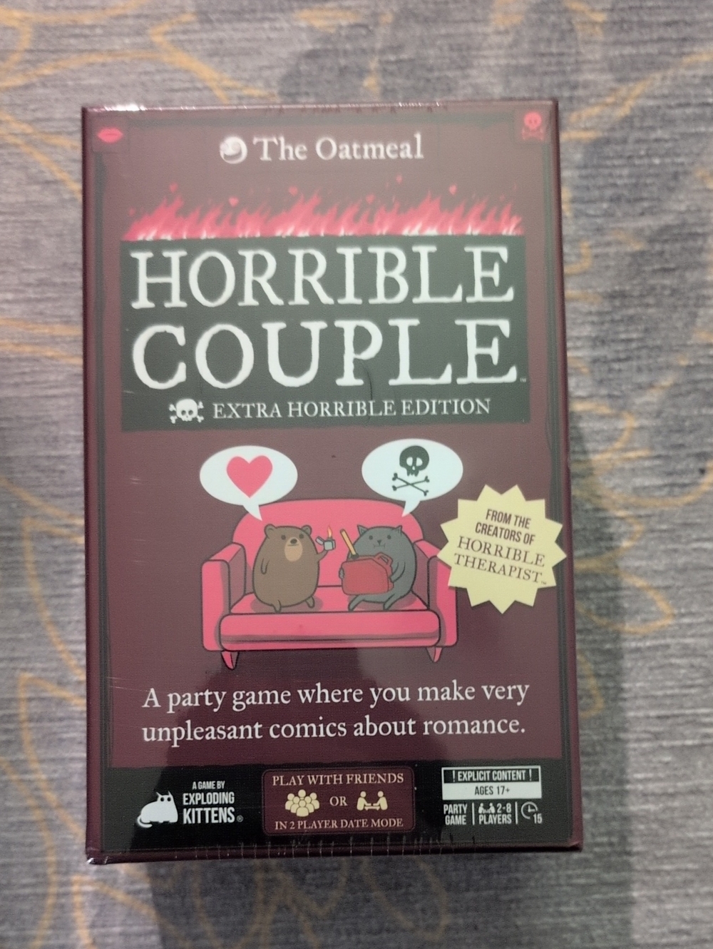 Horrible Couple Extra Horrible Edition Party Game - New In Box
